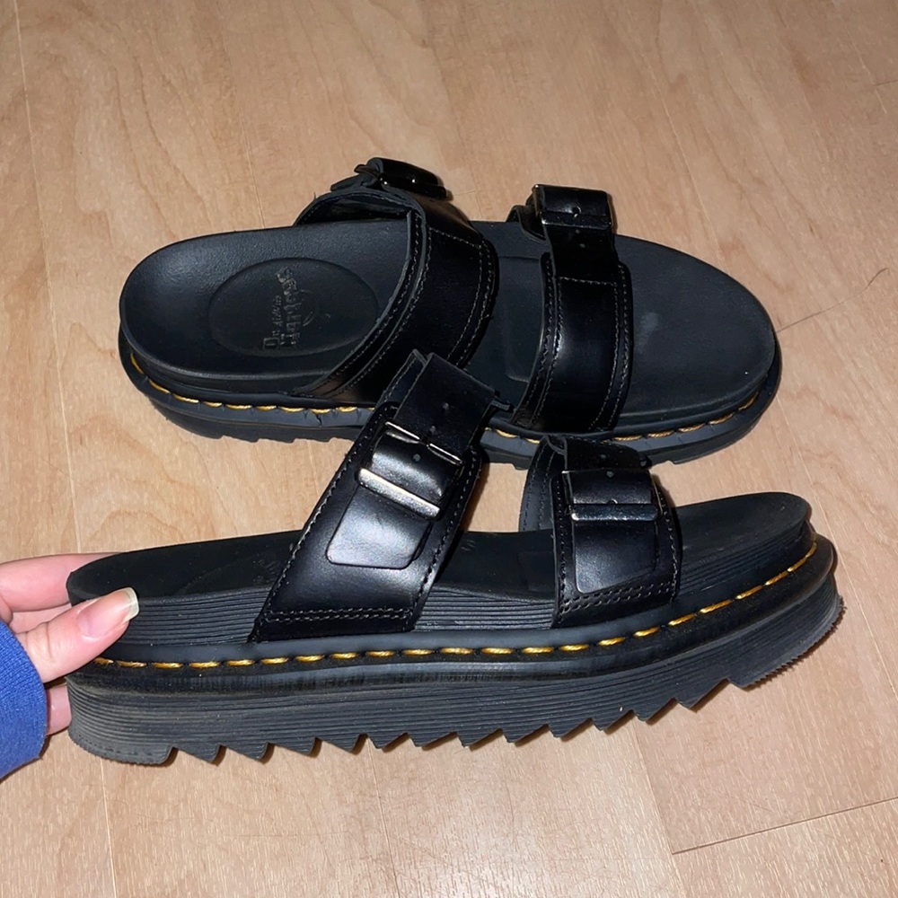 Dr Marten Myles Brando Leather Buckle Sandals
